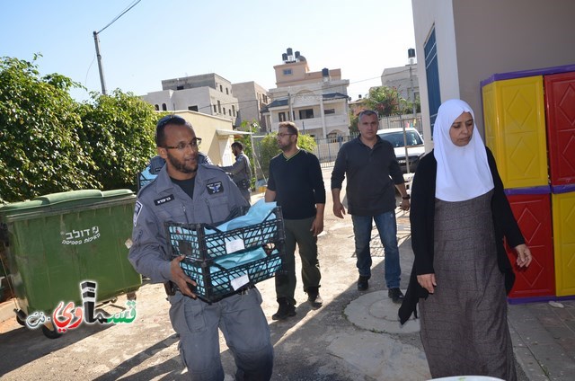 كفرقاسم : قائد شرطة كفرقاسم الجديد انار يوسف  في لفته طيبة لمدرستي الجنان والزهراء